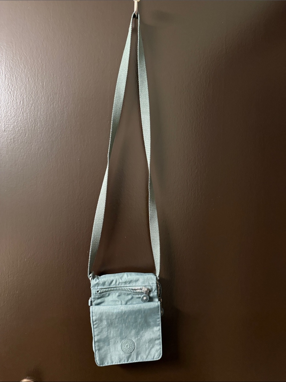 kipling baby blue colored small crossbody bag